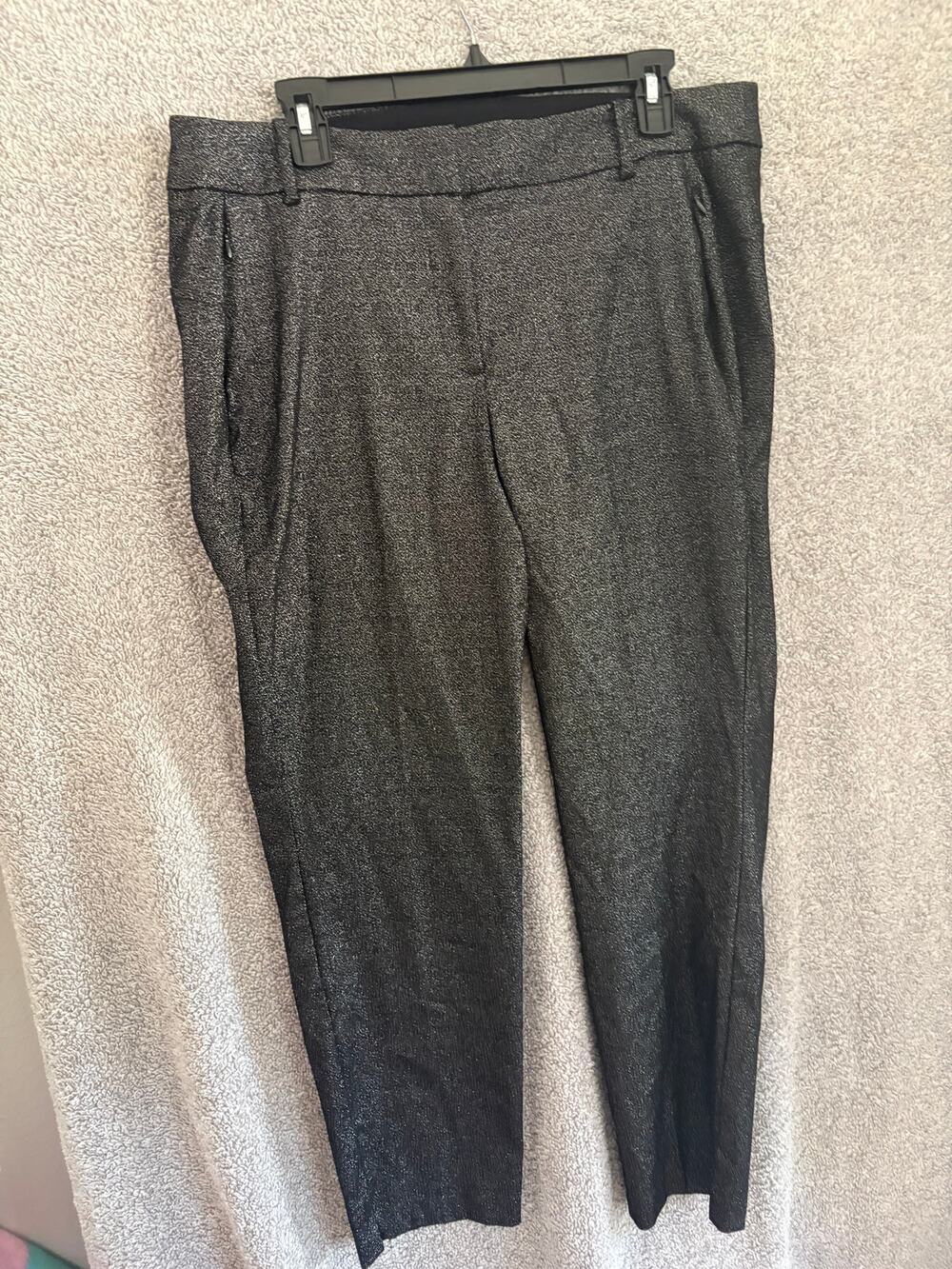 Lane Bryant Metallic Black Silver Dress Pants Size 16 NWT
